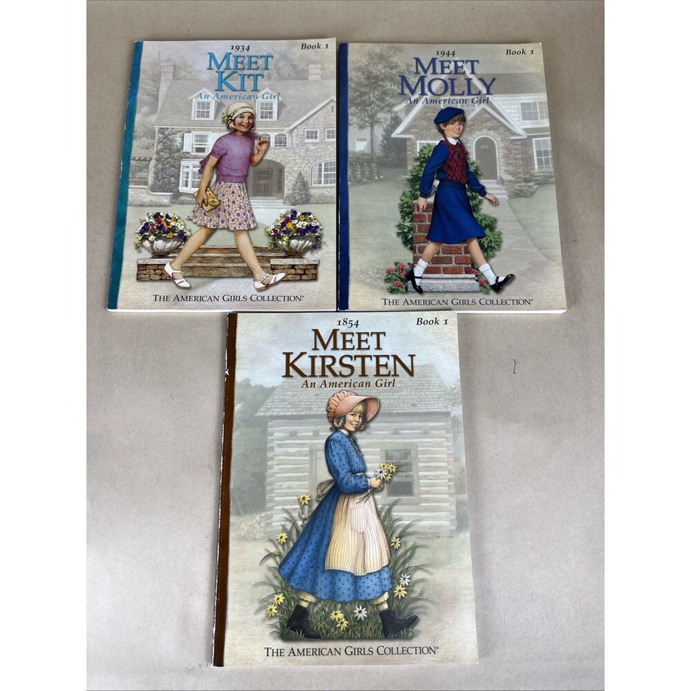 The American Girls‎ Collection Book Lot- Meet Kit, Meet Molly, Meet Kirsten EUC